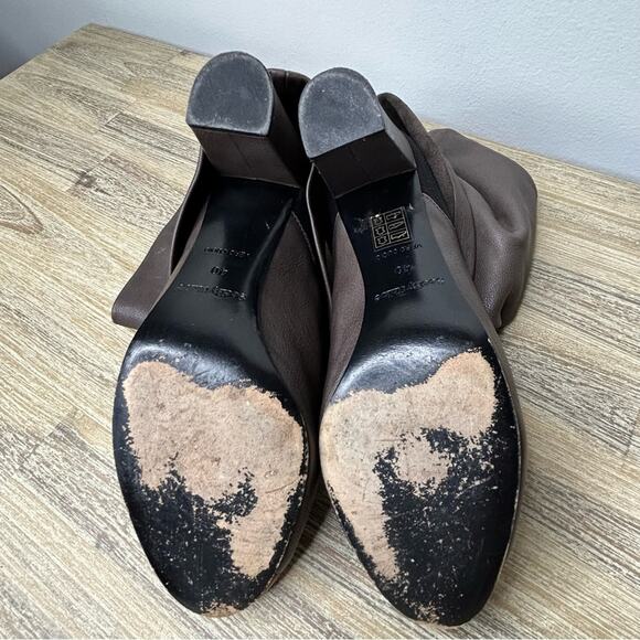 See by Chloe Melia Two Tone Leather Suede Foldover Heeled Boots Size 40 - Picture 11 of 15